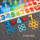 Kids Educational Wooden Puzzle Fishing Toys Count Number