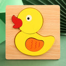 High Quality 3D Wooden Puzzle Baby Cartoon Animal Traffic