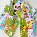 Hot Sale 12/9 PCS Puzzles Wooden Kids Baby Wood Cartoon Vehicle Animals