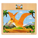 Hot Sale 12/9 PCS Puzzles Wooden Kids Baby Wood Cartoon Vehicle Animals