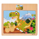 Hot Sale 12/9 PCS Puzzles Wooden Kids Baby Wood Cartoon Vehicle Animals