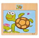 Hot Sale 12/9 PCS Puzzles Wooden Kids Baby Wood Cartoon Vehicle Animals