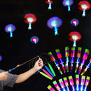 Outdoor Flash Rocket toy LED Lights Glowing Slingshot Rocket Helicopter