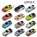 12pcs Alloy Racing Cars Model Toy Children Mini Iron Sheet Car