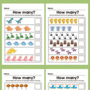 64  Pages - Interactive Preschool Math Workbook with Number Tracing, Addition & Subtraction Worksheets - Early Learning Activities