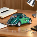 Retro Green Cute Beetle Alloy Model Car, Pull-Back Mechanism, Doors Can Be Opened