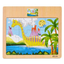 1pc Wooden Jigsaw Puzzle Kids Cartoon Animals Traffic Car