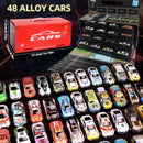 48 Mini Pull-Back Cars with Built-In Garage Set