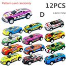 12pcs Alloy Racing Cars Model Toy Children Mini Iron Sheet Car