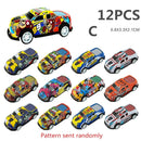 12pcs Alloy Racing Cars Model Toy Children Mini Iron Sheet Car