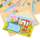 1pc Wooden Jigsaw Puzzle Kids Cartoon Animals Traffic Car