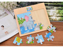 1pc Wooden Jigsaw Puzzle Kids Cartoon Animals Traffic Car