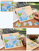 1pc Wooden Jigsaw Puzzle Kids Cartoon Animals Traffic Car