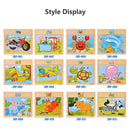 1pc Wooden Jigsaw Puzzle Kids Cartoon Animals Traffic Car