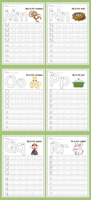 26 English Letter Exercise Book, English Handwriting Red Book