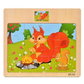 1pc Wooden Jigsaw Puzzle Kids Cartoon Animals Traffic Car
