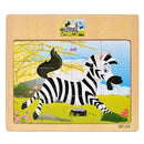 1pc Wooden Jigsaw Puzzle Kids Cartoon Animals Traffic Car