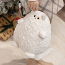 30cm Cute Chubby Cat Plush Toy White Black Pet Cat Doll
