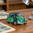 Retro Green Cute Beetle Alloy Model Car, Pull-Back Mechanism, Doors Can Be Opened