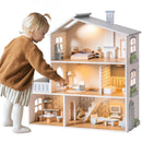 Robotime Robud Wooden Dollhouse 6 Rooms 29 Realistic