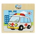 1pc Wooden Jigsaw Puzzle Kids Cartoon Animals Traffic Car