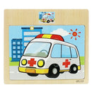 1pc Wooden Jigsaw Puzzle Kids Cartoon Animals Traffic Car