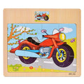 1pc Wooden Jigsaw Puzzle Kids Cartoon Animals Traffic Car