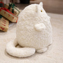 30cm Cute Chubby Cat Plush Toy White Black Pet Cat Doll