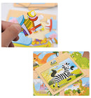1pc Wooden Jigsaw Puzzle Kids Cartoon Animals Traffic Car