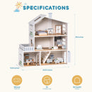 Robotime Robud Wooden Dollhouse 6 Rooms 29 Realistic