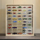 50 Grids Solid Wood Frame Acrylic Car Storage Box  Hot Wheels Diecast Car Matchbox