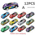 12pcs Alloy Racing Cars Model Toy Children Mini Iron Sheet Car