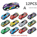 12pcs Alloy Racing Cars Model Toy Children Mini Iron Sheet Car