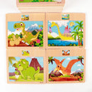 1pc Wooden Jigsaw Puzzle Kids Cartoon Animals Traffic Car