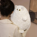 30cm Cute Chubby Cat Plush Toy White Black Pet Cat Doll