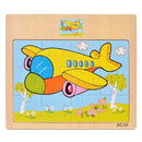 1pc Wooden Jigsaw Puzzle Kids Cartoon Animals Traffic Car