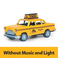 Retro Taxi Model Alloy Car Toy Miniature Car Collection Diecast Sound Light Kids Toys Children's Day Gift