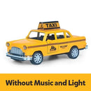 Retro Taxi Model Alloy Car Toy Miniature Car Collection Diecast Sound Light Kids Toys Children's Day Gift