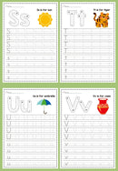 26 English Letter Exercise Book, English Handwriting Red Book