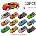 12pcs Alloy Racing Cars Model Toy Children Mini Iron Sheet Car