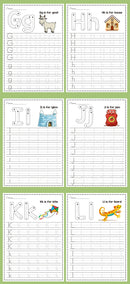 26 English Letter Exercise Book, English Handwriting Red Book
