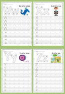 26 English Letter Exercise Book, English Handwriting Red Book